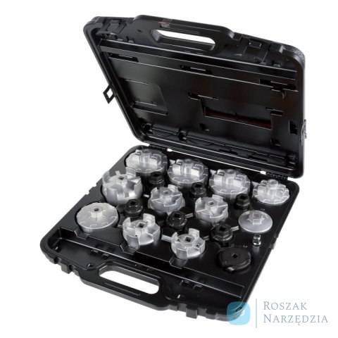 Zestaw nasadek z kluczem nastawnym do filtrów oleju, 19-cz., 1493/C19 Beta