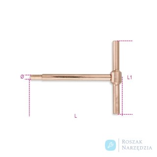 Klucz trzpieniowy typu T imbusowy nieiskrz膮cy CU-BE 4 mm, 951BA/4 Beta