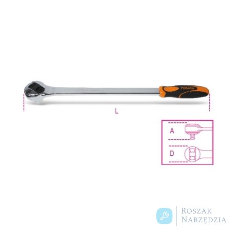 Pokrętło z 2-kierunkową grzechotką 3/4'' 510mm, 928/55 Beta