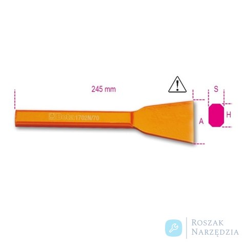 Przecinak płaski z szerokim ostrzem 50 mm, 1702N Beta