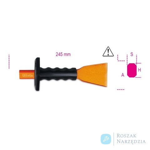 Przecinak płaski z szerokim ostrzem i osłoną dłoni 50 mm, 1702NPM Beta