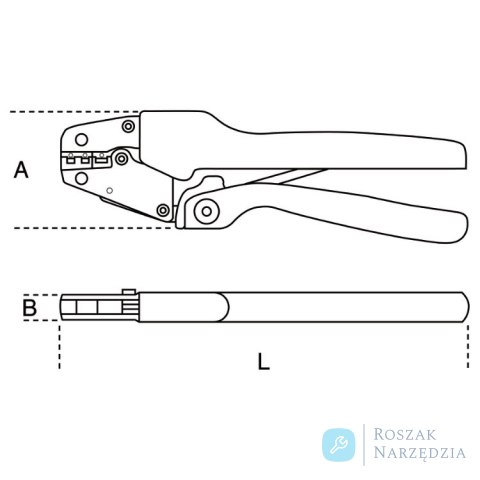 Szczypce do zaciskania końcówek BNC na kablach koncentrycznych RG 58/59/62/71, 1607 Beta