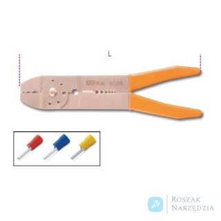 Szczypce nieiskrzące CU-BE do zaciskania izolowanych końcówek kablowych zamkniętych 0.75-6 mm², 1602BA Beta