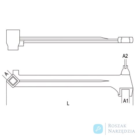 Klucz nieiskrzący CU-BE do korków beczek 385 mm, 964BA Beta