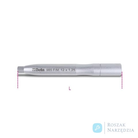 Kołek naprowadzający z końcówką 6-kątną do montażu kół z gwintem wewnętrznym M12x1,50, dł. 150 mm, 985F/M12X1.50 Beta