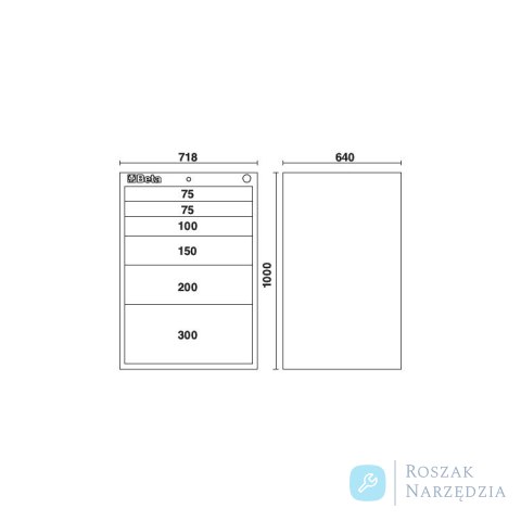 Szafka narzędziowa z 6 szufladami, szara, 3500/C35/6GM Beta