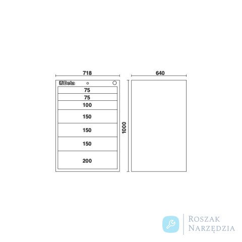 Szafka narzędziowa z 7 szufladami, szara, 3500/C35/7GM Beta