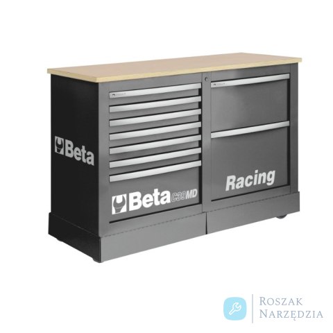 Wózek narzędziowy Racing MD stalowy 980x1540x520 mm, szary, 3900/C39MDG Beta