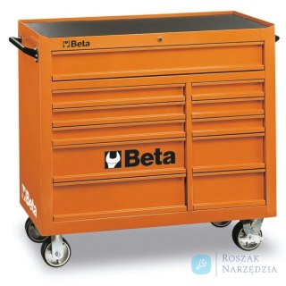 Wózek narzędziowy stalowy z 11 szufladami, czerwony, 3800/C38R Beta