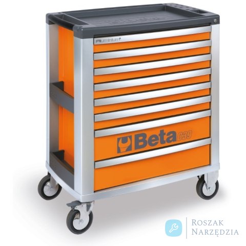 Wózek narzędziowy z 8 szufladami 971x700x500 mm, szary, 3900/C39-8/G Beta