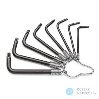 Zestaw kluczy trzpieniowych kątowych TORX T9-T40 na zawieszce, 8-cz., 97TX/ST8 Beta