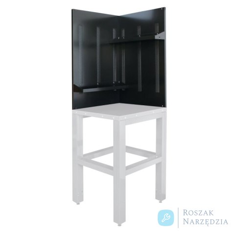 Panel ścienny narożny z półkami RSC55 do stołu narożnego, szary, 5500/C55KAS Beta