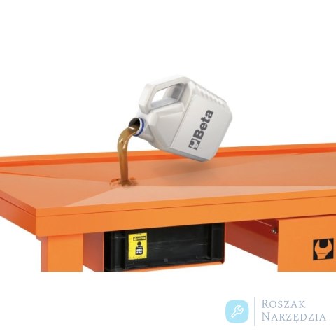 Stół warsztatowy ruchomy z systemem odprowadzania płynów 1200x640x870 mm, 5200/CB52-O Beta Stół warsztatowy ruchomy z systemem odprowadzania płynów 1200x640x870 mm, 5200/CB52-O Beta