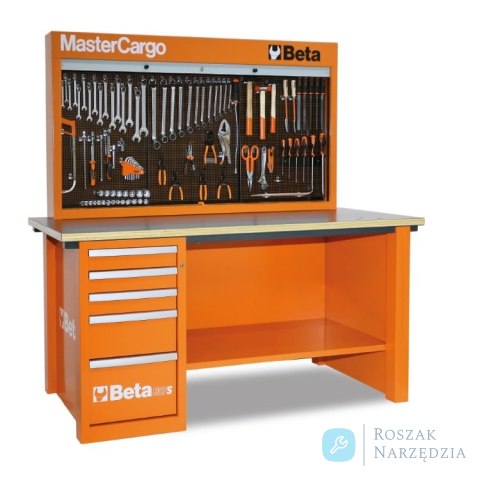 Stół warsztatowy z tablicą narzędziową MasterCargo 1800x1900x790, szary, 5700/C57S/A-G Beta