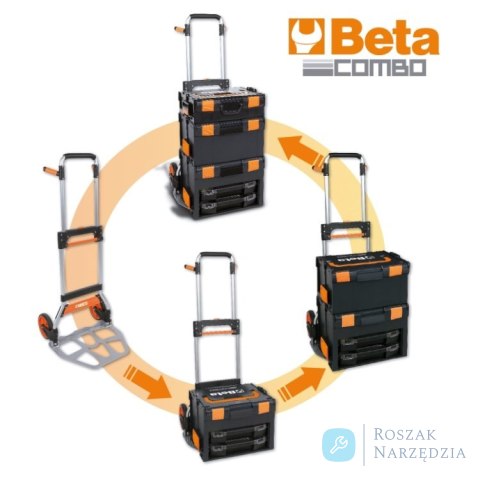 System 3-modułowy z wózkiem transportowycm COMBO, 9900/C99 Beta