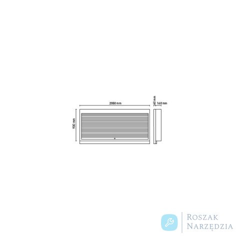 Tablica narzędziowa RSC55 z roletą i ramą montażową 1024x2050x160 mm, szara z pomarańczowym, 5500/C55PS-O Beta