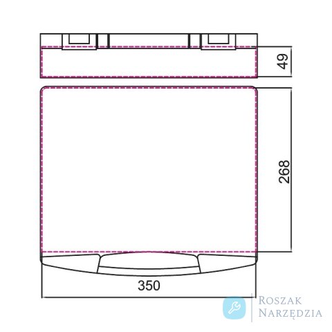 Walizka na narzędzia z przezroczystą pokrywą 367x316x72 mm, 9900/C99C-V3 Beta