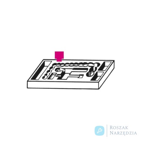 Wkład profilowany pusty do nasadek i akcesoriów 1/2", do szafki C54, 8888/CB/2 Beta Wkład profilowany pusty do nasadek i akcesoriów 1/2", do szafki C54, 8888/CB/2 Beta