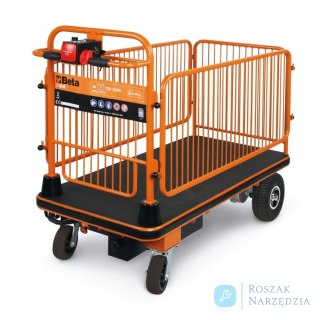 Wózek platformowy elektryczny z panelami, WFL 400 kg, prędkość 4-6 km/h, 4800/C48M Beta