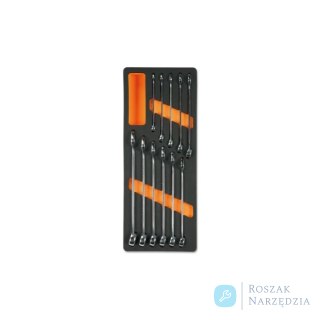 Zestaw 11 kluczy płasko-oczkowych w miękkim wkładzie profilowanym, 2450/M13 Beta