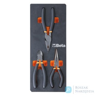Zestaw 3 szczypiec w miękkim wkładzie profilowanym, 2450/M133 Beta