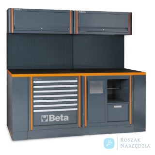 Zestaw mebli warsztatowych systemu RSC55, szary z pomarańczowym, 5500/C55PB-PRO/7 Beta