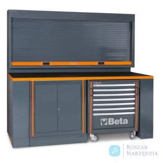 Zestaw mebli warsztatowych systemu RSC55, szary z pomarańczowym, 5500/C55PB-PRO/8 Beta
