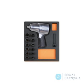Klucz udarowy 1/2" w miękkim wkładzie profilowanym z nasadkami, 2450/M305 Beta