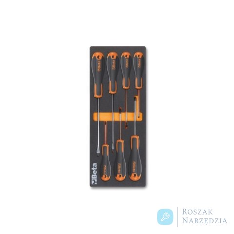 Zestaw 7 wkrętaków beta Evox płaskich w miękkim wkładzie profilowanym, 2450/M218