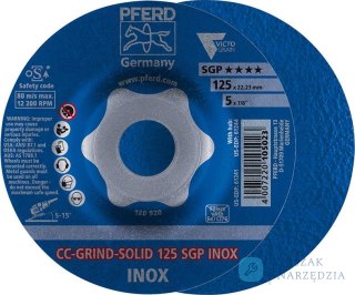Sciernica tarcz.CC-GRIND Solid SGP INOX 125mm PFERD