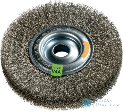 Szczotka tarczowa ,drut falisty V4A 200x30x0,3mm ZEINTRA