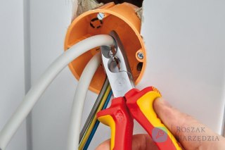 Szczypce do ściągania izolacji  VDE  z 2-komponentową rękojeściami 165mm KNIPEX