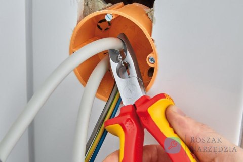 Szczypce do ściągania izolacji  VDE  z 2-komponentową rękojeściami 165mm KNIPEX