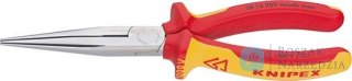 Szczypce proste wydłużone półokrągłe  VDE  200mm 26 16 200 KNIPEX