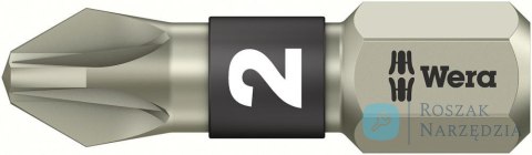 Bit nierdzewny 1/4" DIN3126C6,3 PZ2x25mm Wera Bit nierdzewny 1/4" DIN3126C6,3 PZ2x25mm Wera