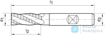 Frez trzpieniowy, krotki DIN844, HSSE -PM FIRE,typ NRf 6mm GÜHRING