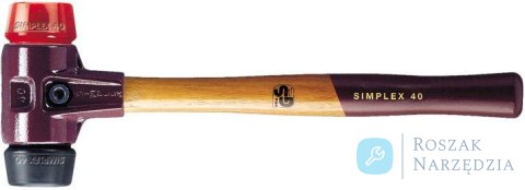 Młotek z miekkim bijakiemSIMPLEX,obuch gumowy/ z tworzywa sztucz. 60mm HALDER