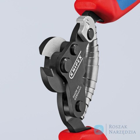 Nożyce do lin stalowych o dużej wytrzymałości, 160 mm, Fi 4 mm, 95 62 160, KNIPEX