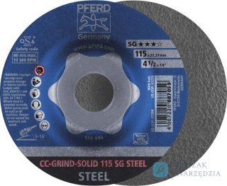 Sciernica tarcz.CC-GRIND Solid SG STEEL 115mm PFERD