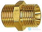 Złączka z podwójnym gwintem, gwint zewnętrzny G1/2"xG1/2", rozmiar klucza 24mm z mosiądzu RIEGLER