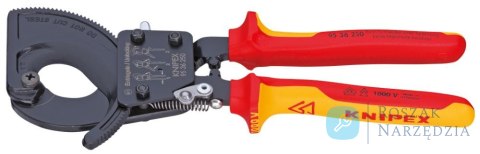 Nożyce zapadkowe do cięcia przewodów (kabli)  VDE  280mm 95 36 280 KNIPEX