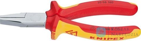 Szczypce płaskie 160mm,  VDE , 20 06 160, KNIPEX