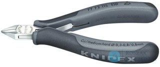 Szczypce tn膮ce boczne dla elektronik贸w, 115 mm, 77 72 115 ESD, KNIPEX