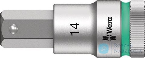 Nasadka wktetakowa 1/2" d.śrub z gniaz.6-kat. z funkcja przytrzym, 14x60mm Wera