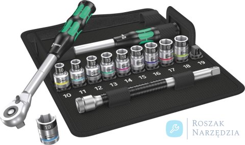 Zestaw wymien.nasadek 1/2" Zyklop Hybrid,13-cz. Wera