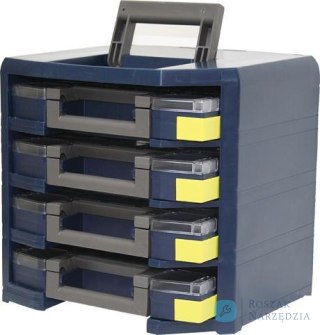 Skrzyn.do przenosz.waliz.na drobne el.HandyBoxxserz poliprop.,z 4 walizk. na drobne el. raaco