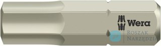 Bit nierdzewny 1/4" DIN3126C6,3do śrub z lbem z gniazdem 6-katnym6x25mm Wera