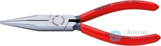 Szczypce płaskie wydłużone, półokrągłe, 140mm, 30 21 140, KNIPEX