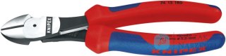 Szczypce tn膮ce boczne, 160mm, o zwi臋kszonym prze艂o偶eniu, 74 12 160, KNIPEX