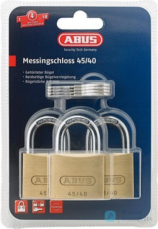 Kłódka mosiężna Twins SB 40 (2 sztuki) ABUS